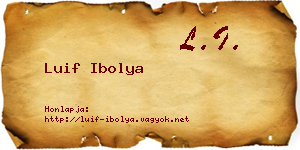 Luif Ibolya névjegykártya