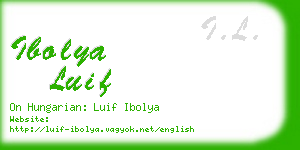 ibolya luif business card